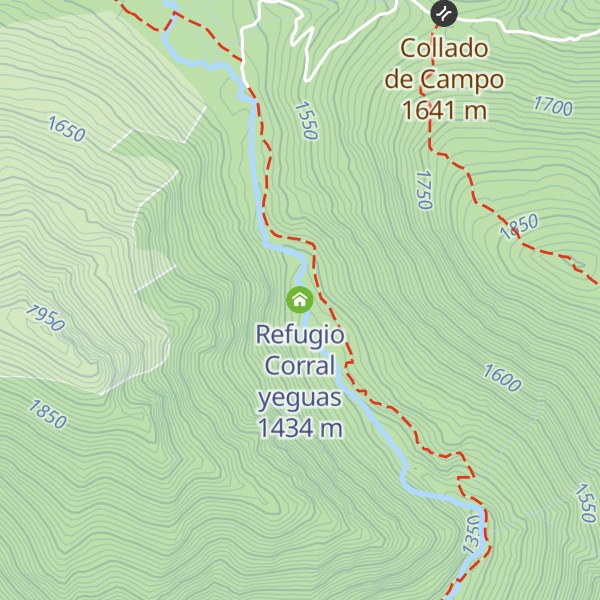 Map of Refugio Corral yeguas