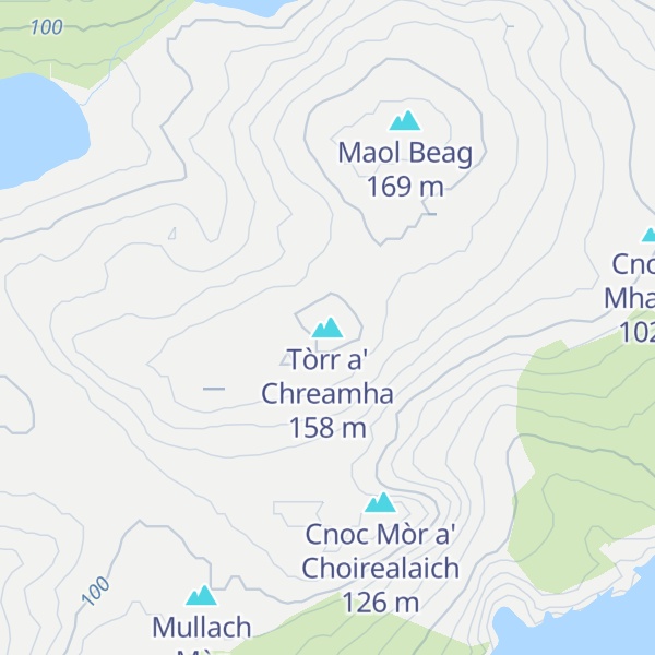 Map of Tòrr a' Chreamha
