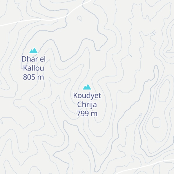 Map of Koudyet Chrija