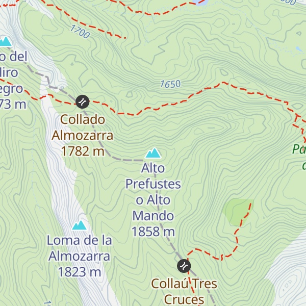 Map of Alto Prefustes o Alto Mando