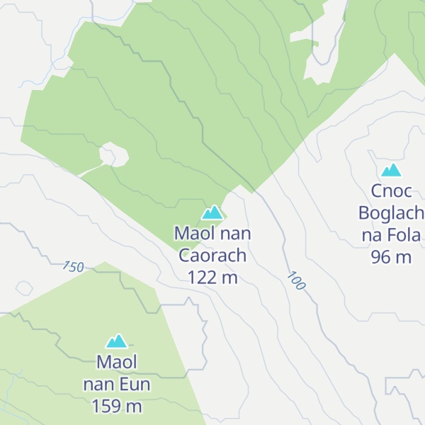 Map of Maol nan Caorach