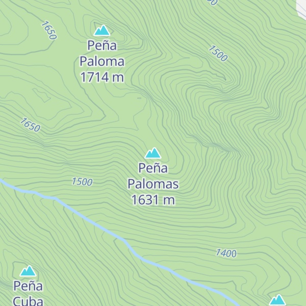 Map of Peña Palomas