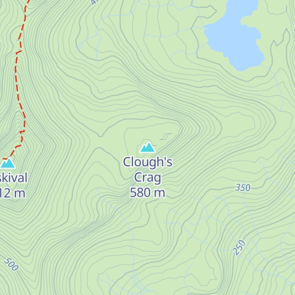 Map of Clough's Crag