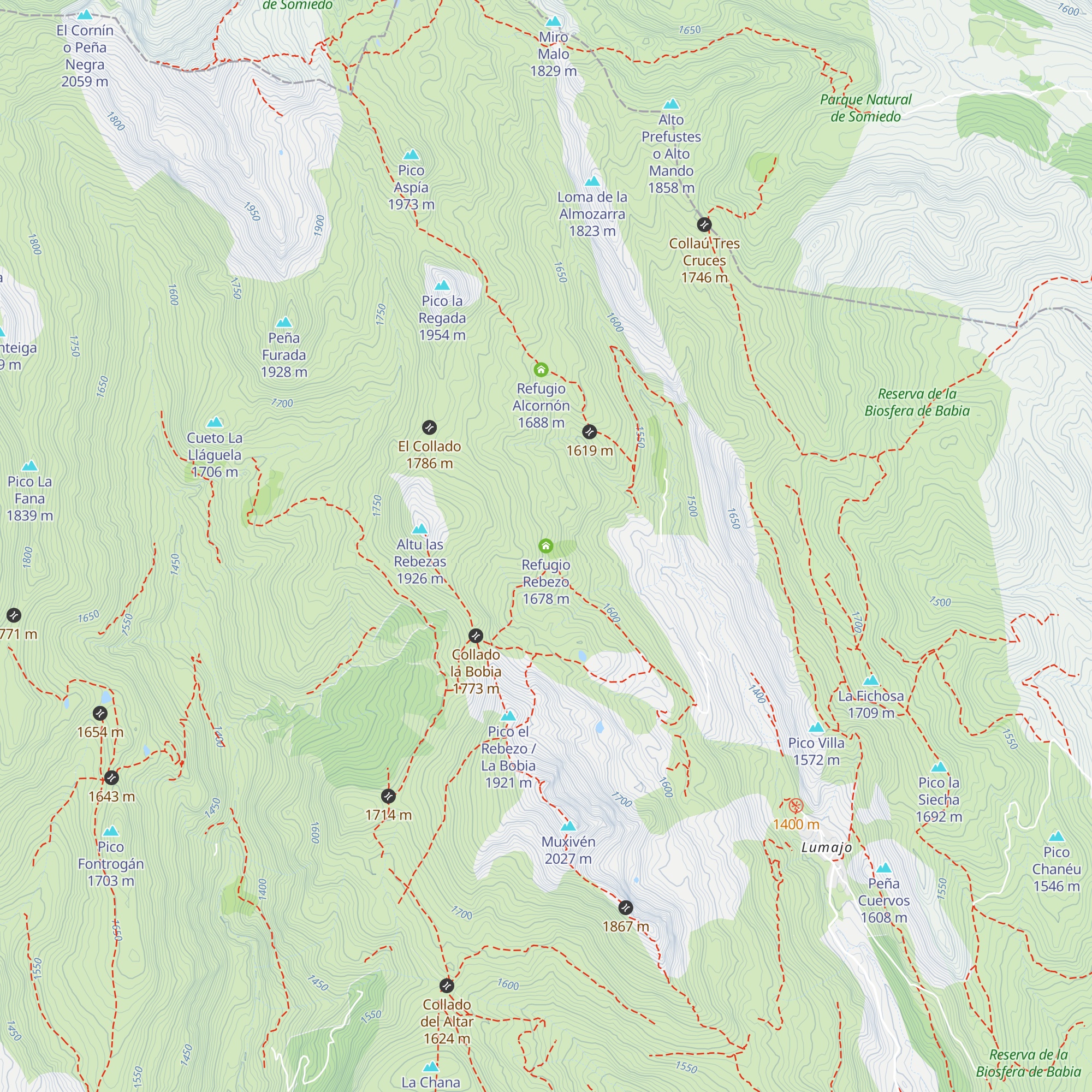 Refugio Rebezo map