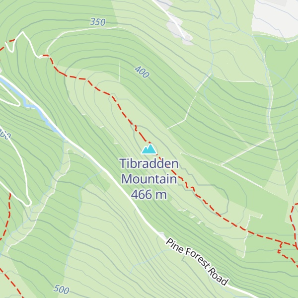 Map of Tibradden Mountain