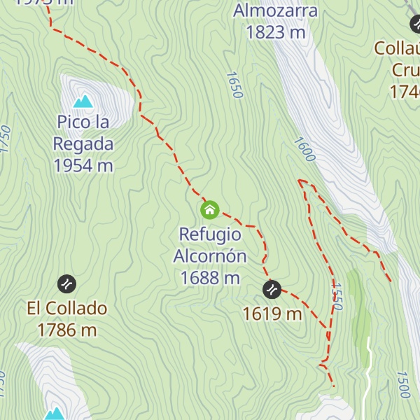 Map of Refugio Alcornón