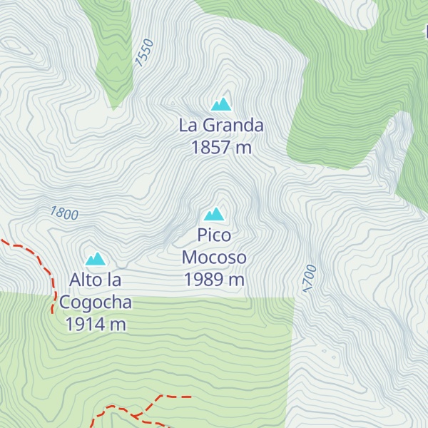 Map of Pico Mocoso