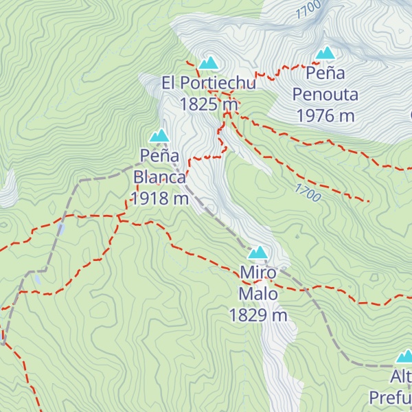 Map of Pico del Miro Negro