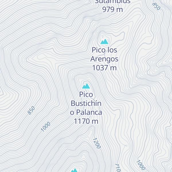 Map of Pico Bustichín o Palanca