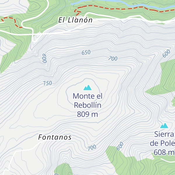 Map of Monte el Rebollín