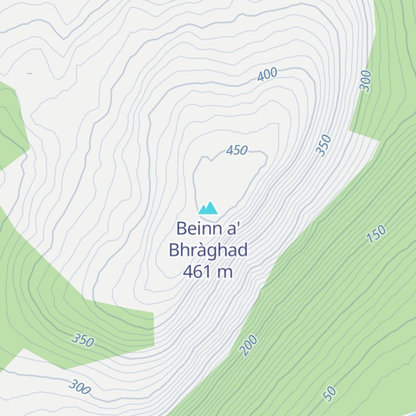Map of Beinn a' Bhràghad