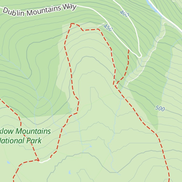 Map of Cruagh Mountain
