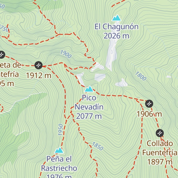 Map of Pico Nevadín