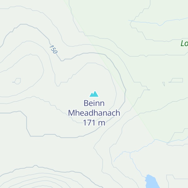 Map of Beinn Mheadhanach