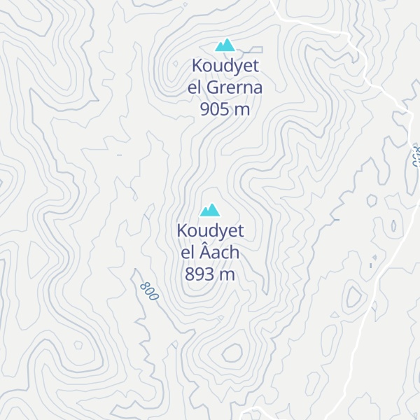 Map of Koudyet el Âach