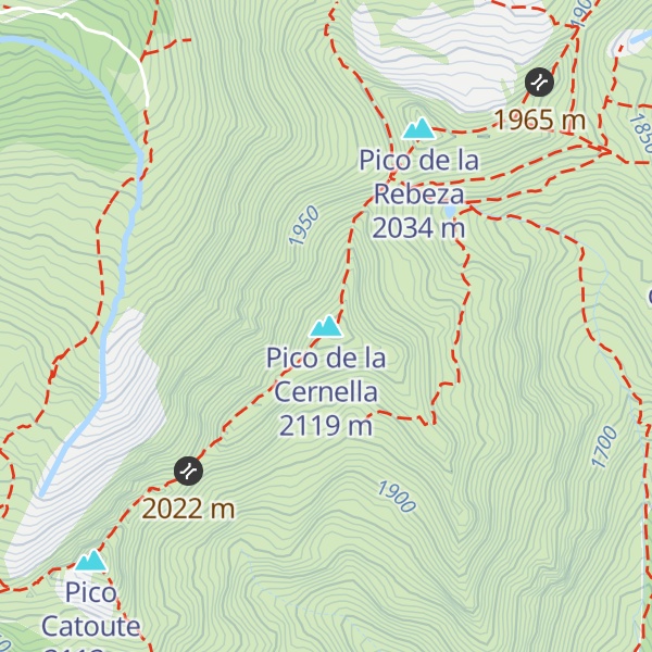 Map of Pico de la Cernella