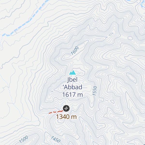 Map of Jbel ’Abbad