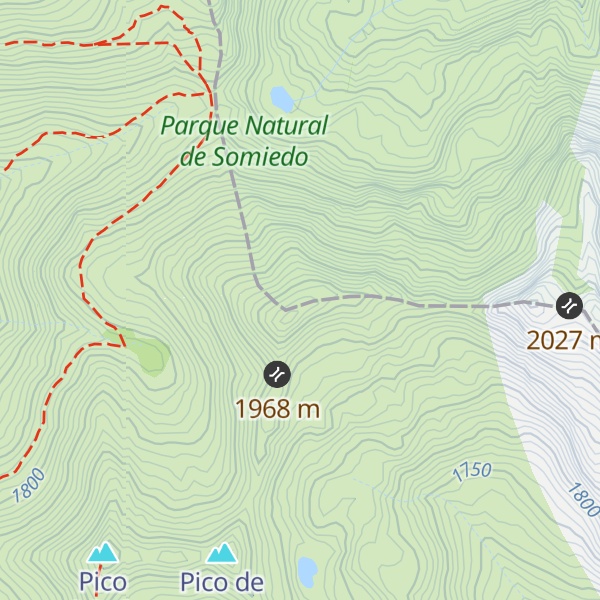 Map of Pico Sierra Pelada