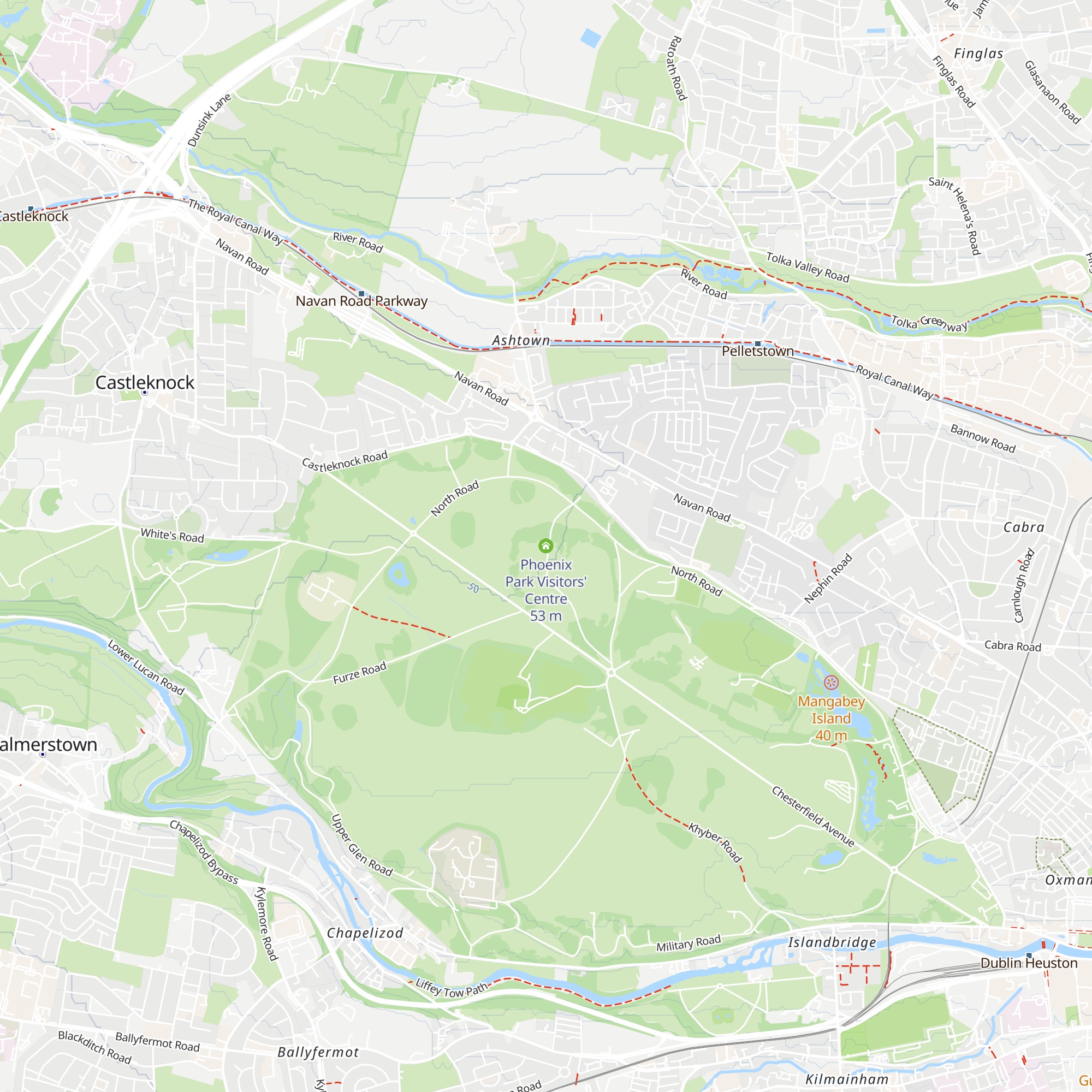 Phoenix Park Visitors' Centre map