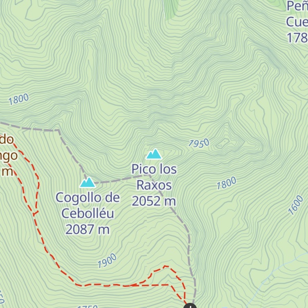 Map of Pico los Raxos