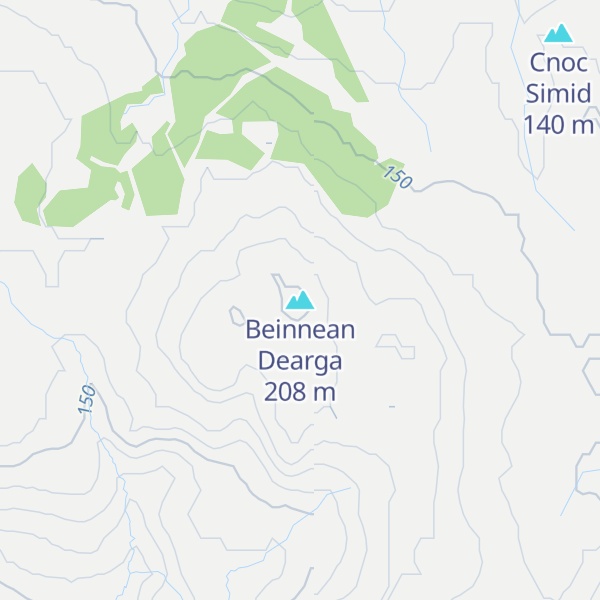 Map of Beinnean Dearga
