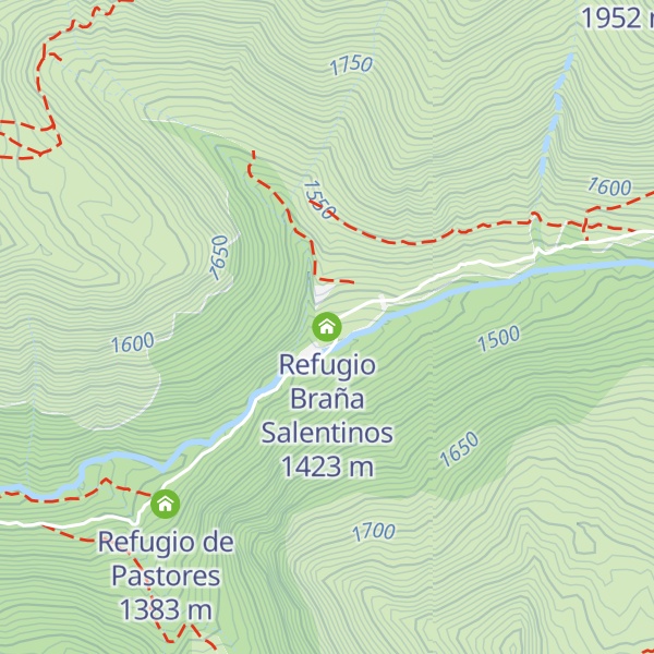 Map of Refugio Braña Salentinos