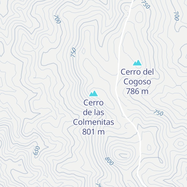 Map of Cerro de las Colmenitas
