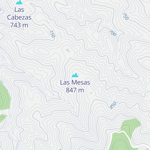 Map of Las Mesas