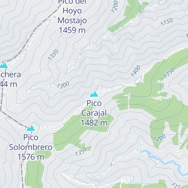 Map of Pico Carajal