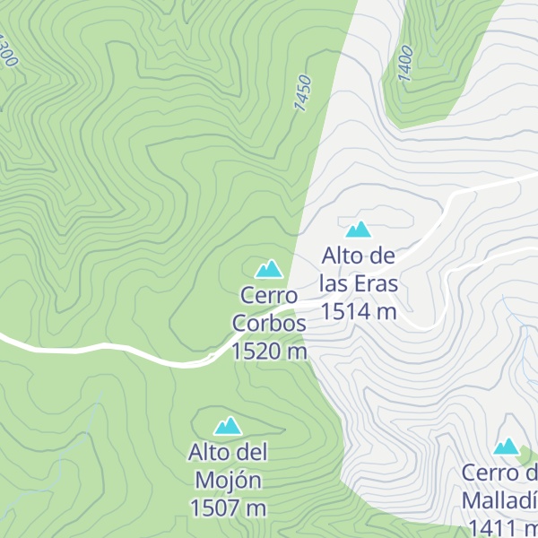 Map of Cerro Corbos
