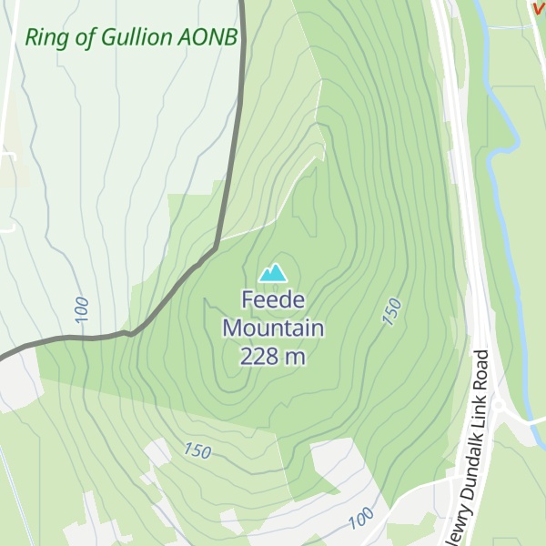 Map of Feede Mountain