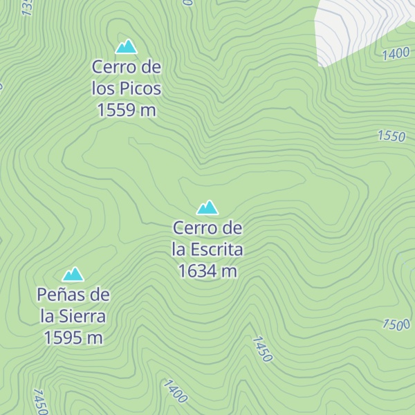 Map of Cerro de la Escrita