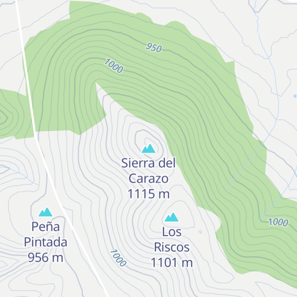 Map of Sierra del Carazo