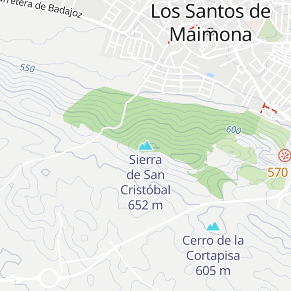 Map of Sierra de San Cristóbal