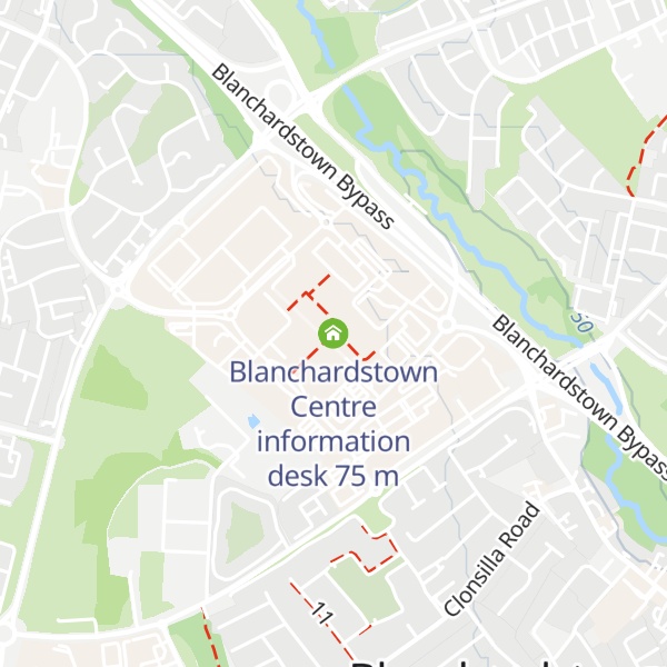 Map of Blanchardstown Centre information desk