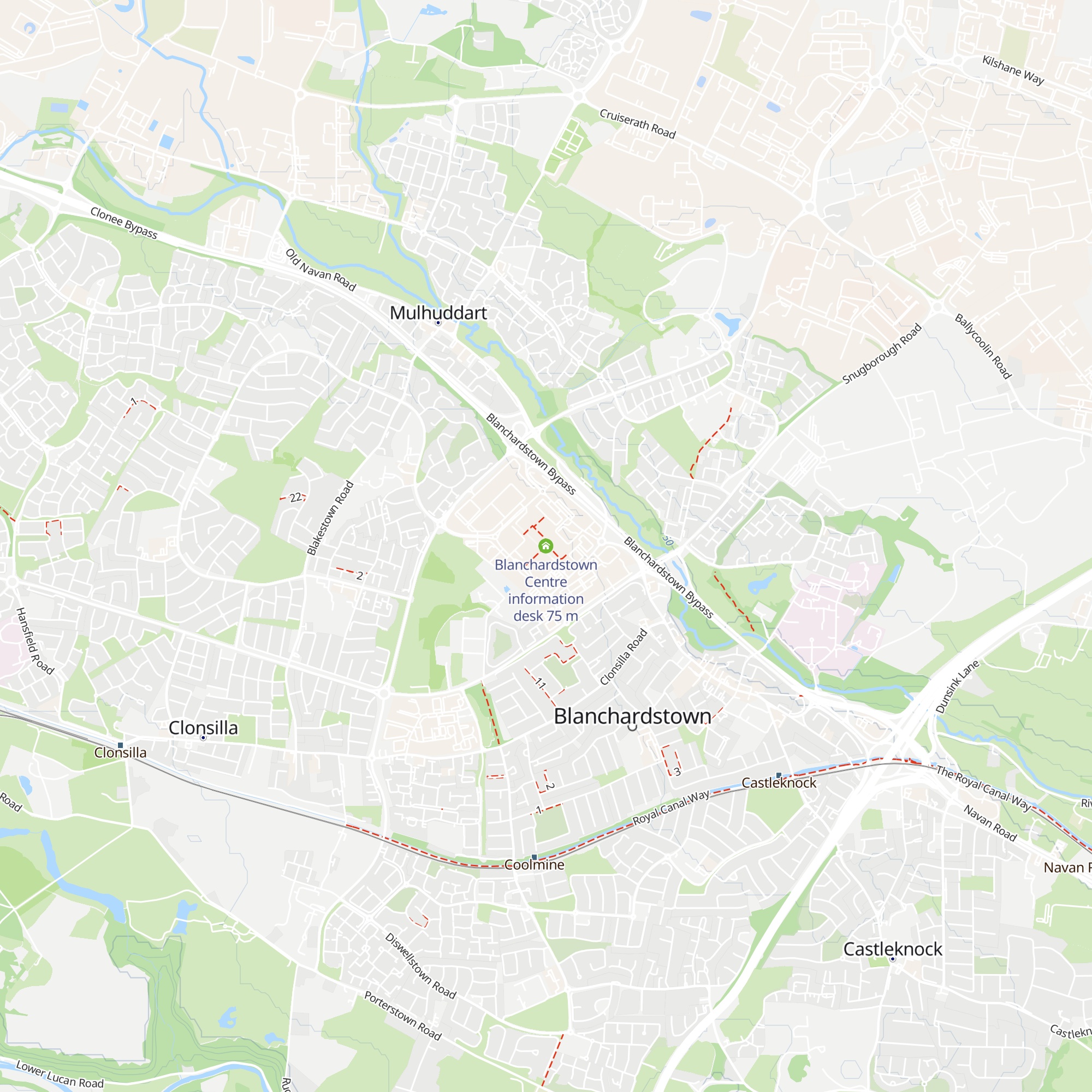 Blanchardstown Centre information desk map
