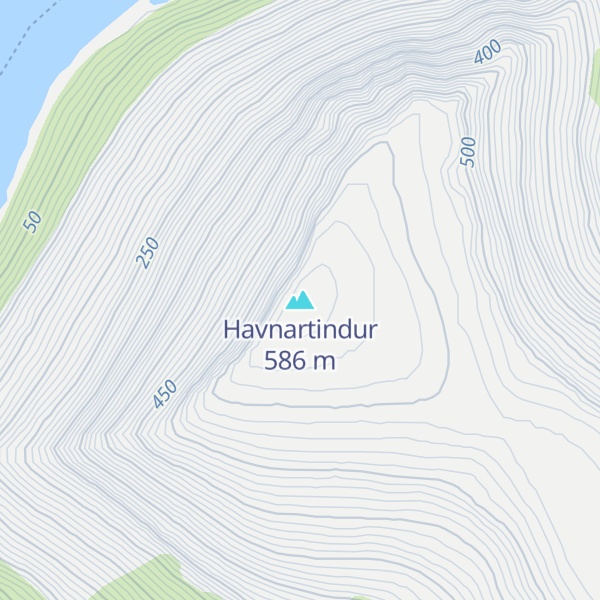 Map of Havnartindur