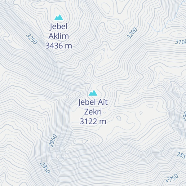 Map of Jebel Aït Zekri