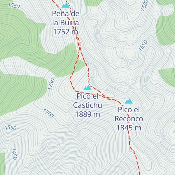 Map of Pico el Castichu