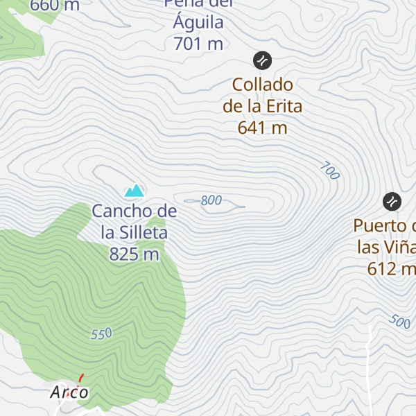 Map of Peña de los Valles