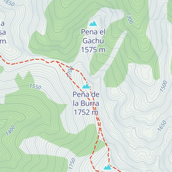 Map of Peña de la Burra