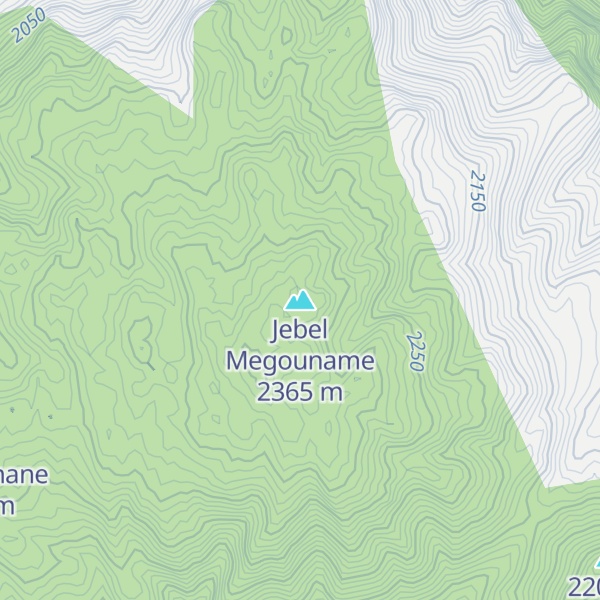 Map of Jebel Megouname