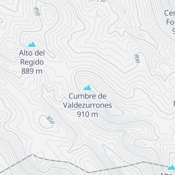 Map of Cumbre de Valdezurrones