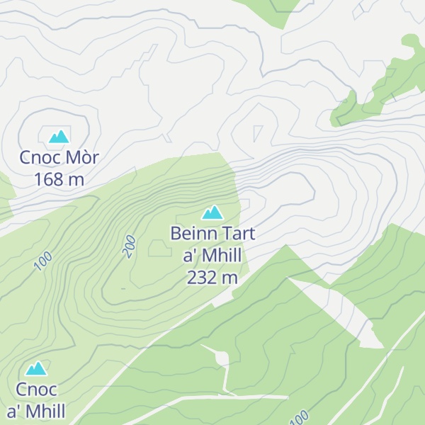 Map of Beinn Tart a' Mhill