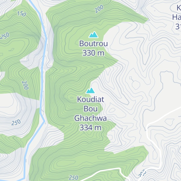 Map of Koudiat Bou Ghachwa