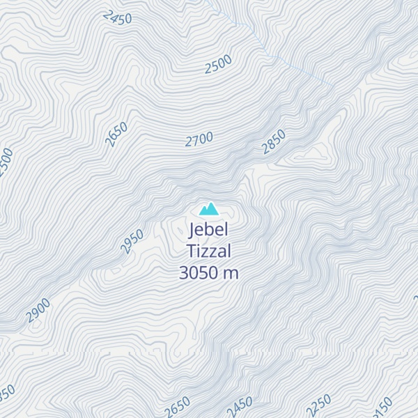 Map of Jebel Tizzal