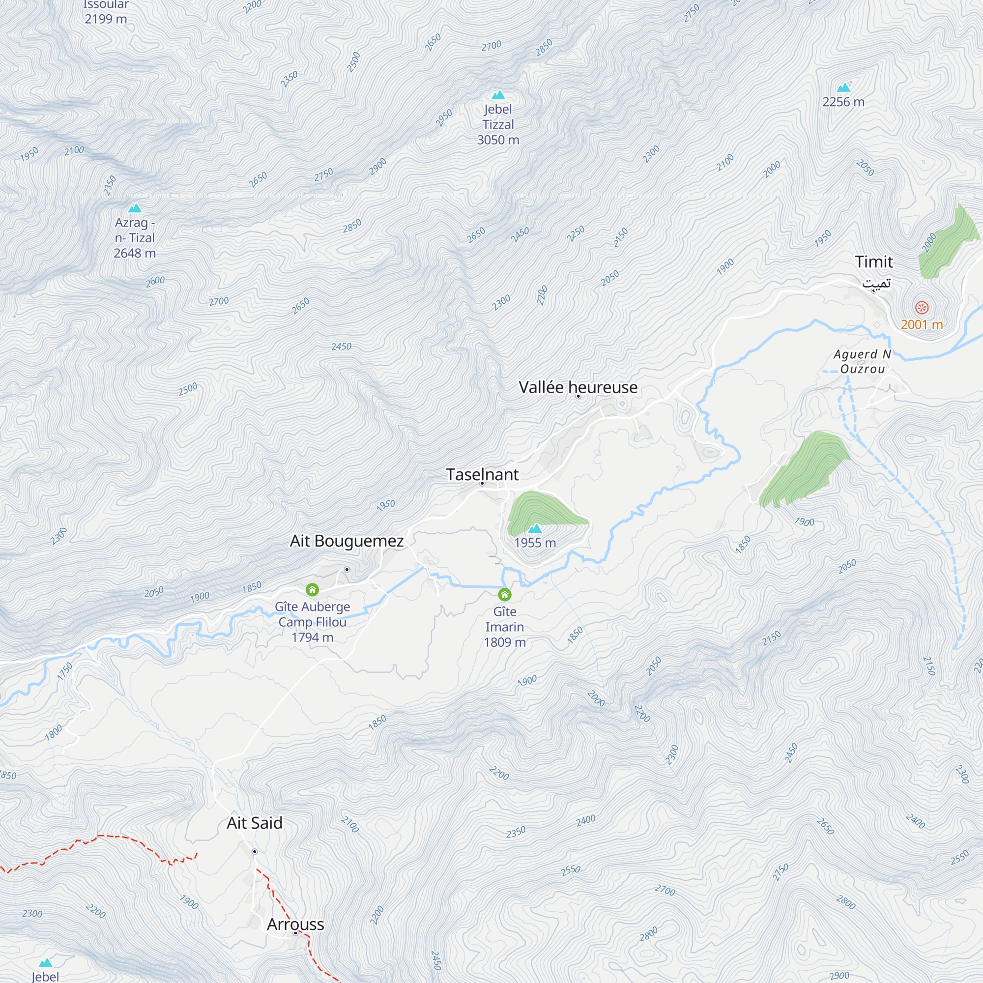 Gîte d'étape GTAM map