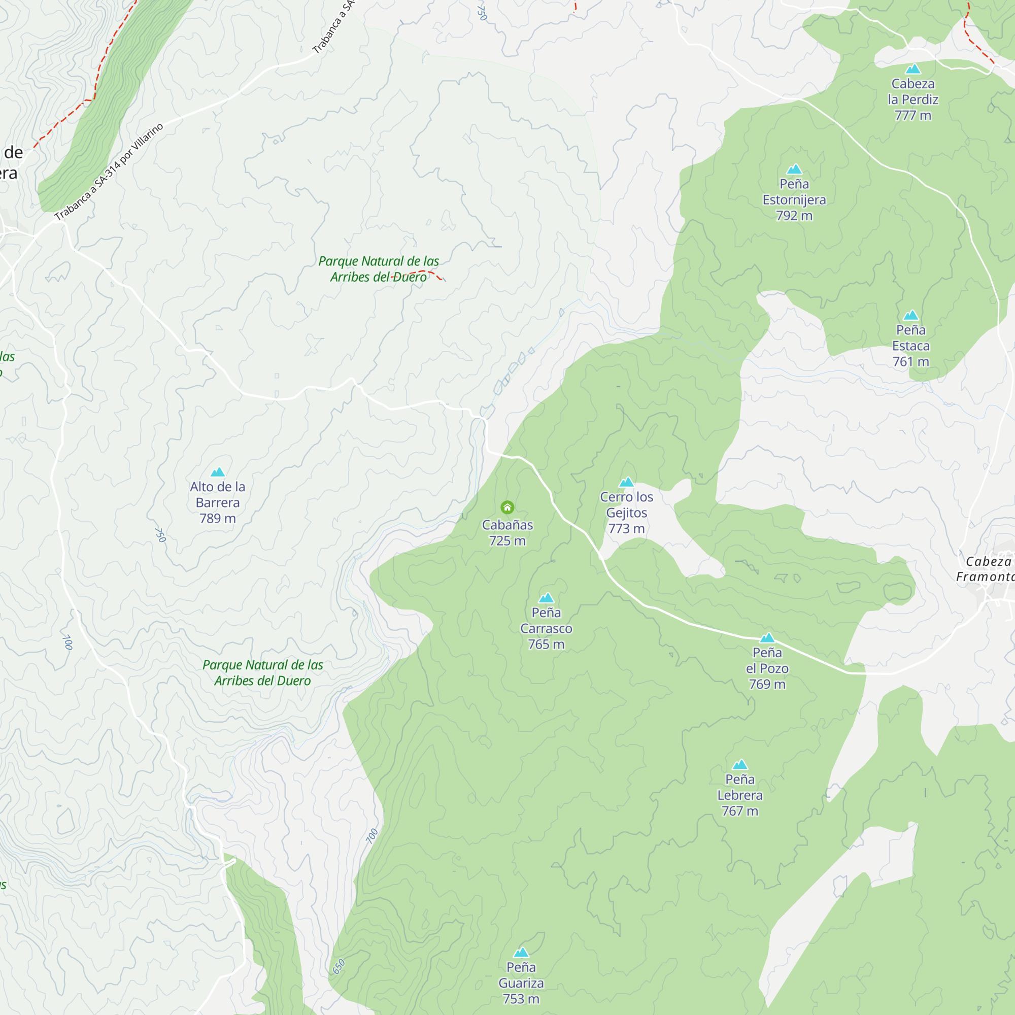Cabañas map