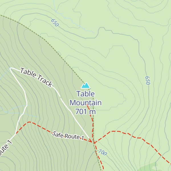 Map of Table Mountain