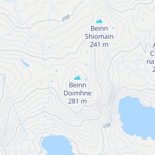 Map of Beinn Doimhne